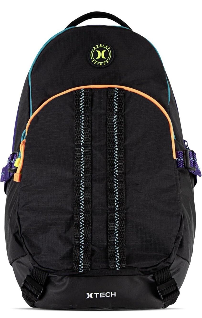 Hurley Joshua Black Multi Commuter Travel Backpack